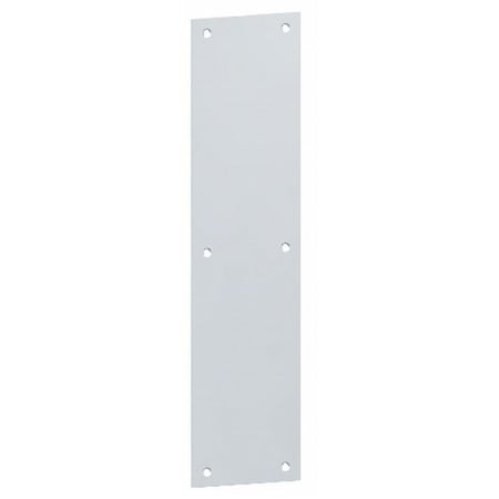 Patioplus 8 x 16 in. Square Corner Push Plate, No. 052483 Satin Stainless Steel PA1632835
